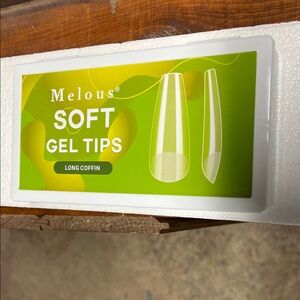 Long Coffin Soft Gel Tips - Elegant Clear